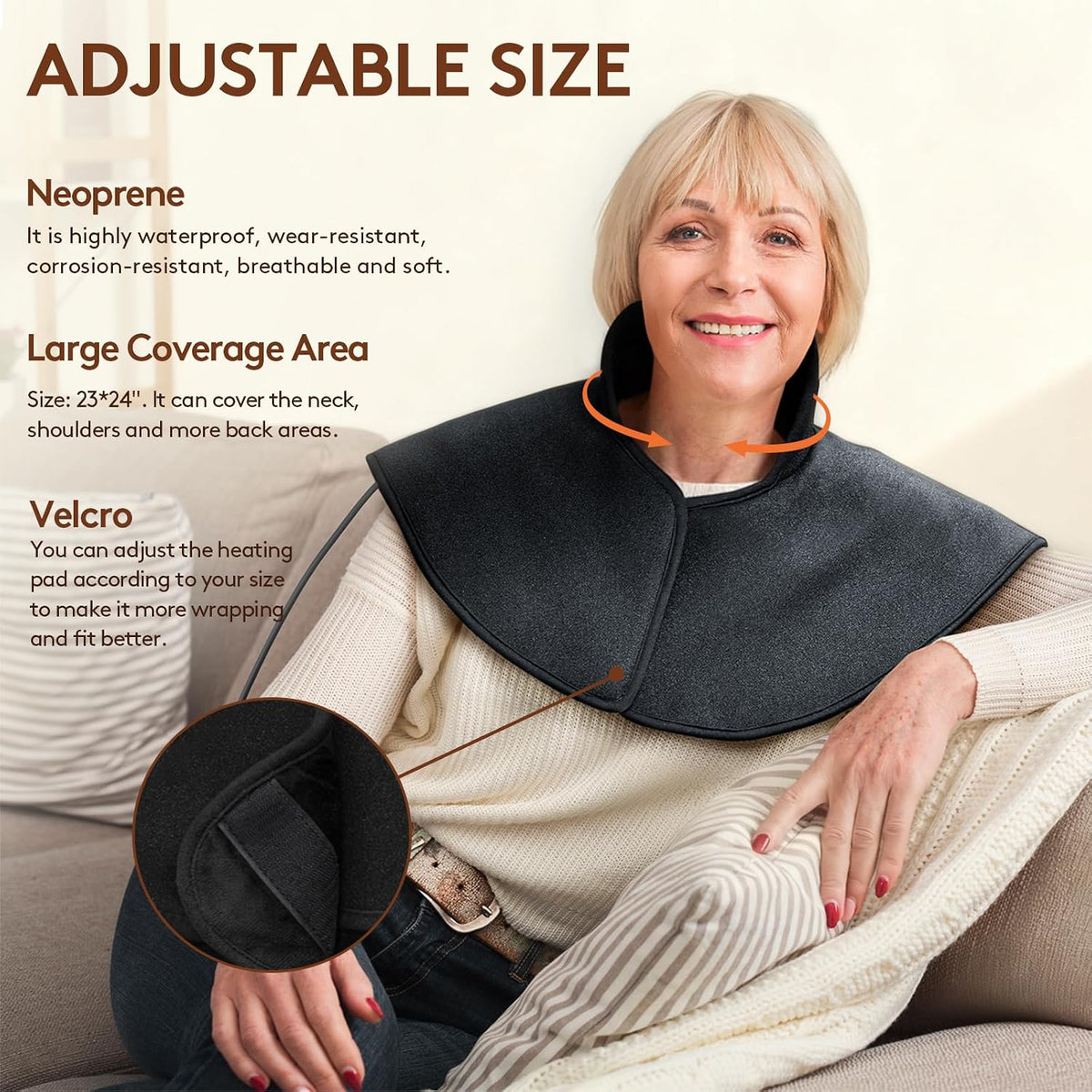 Far Infrared Heating Pad for Neck and Shoulder and Back Pain Relief
