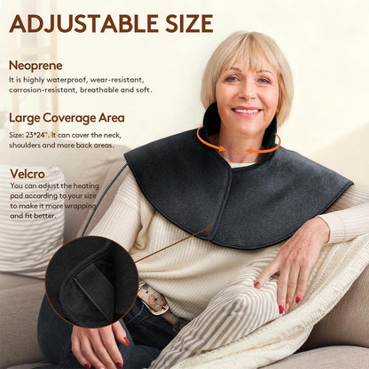 Far Infrared Heating Pad for Neck and Shoulder and Back Pain Relief