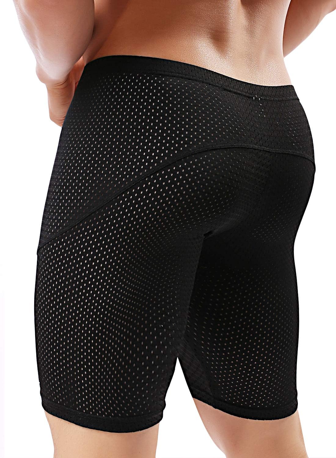 Men's Tight Yoga Mesh Training Bodybuilding Gym Workout Shorts Jammer Swimsuit