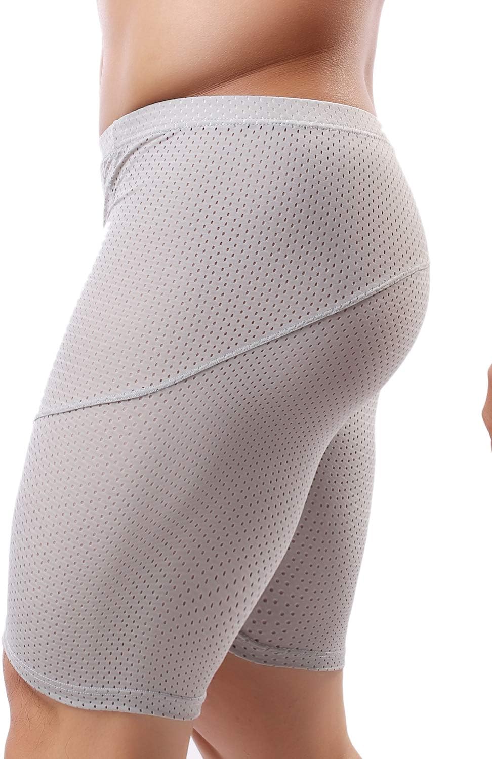 Men's Tight Yoga Mesh Training Bodybuilding Gym Workout Shorts Jammer Swimsuit