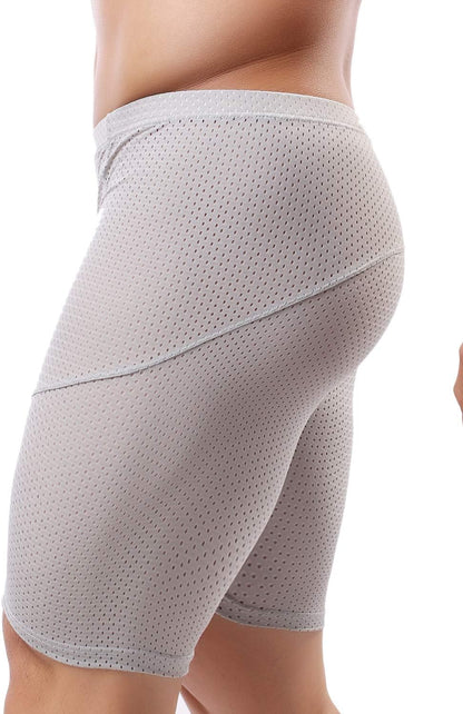 Men's Tight Yoga Mesh Training Bodybuilding Gym Workout Shorts Jammer Swimsuit
