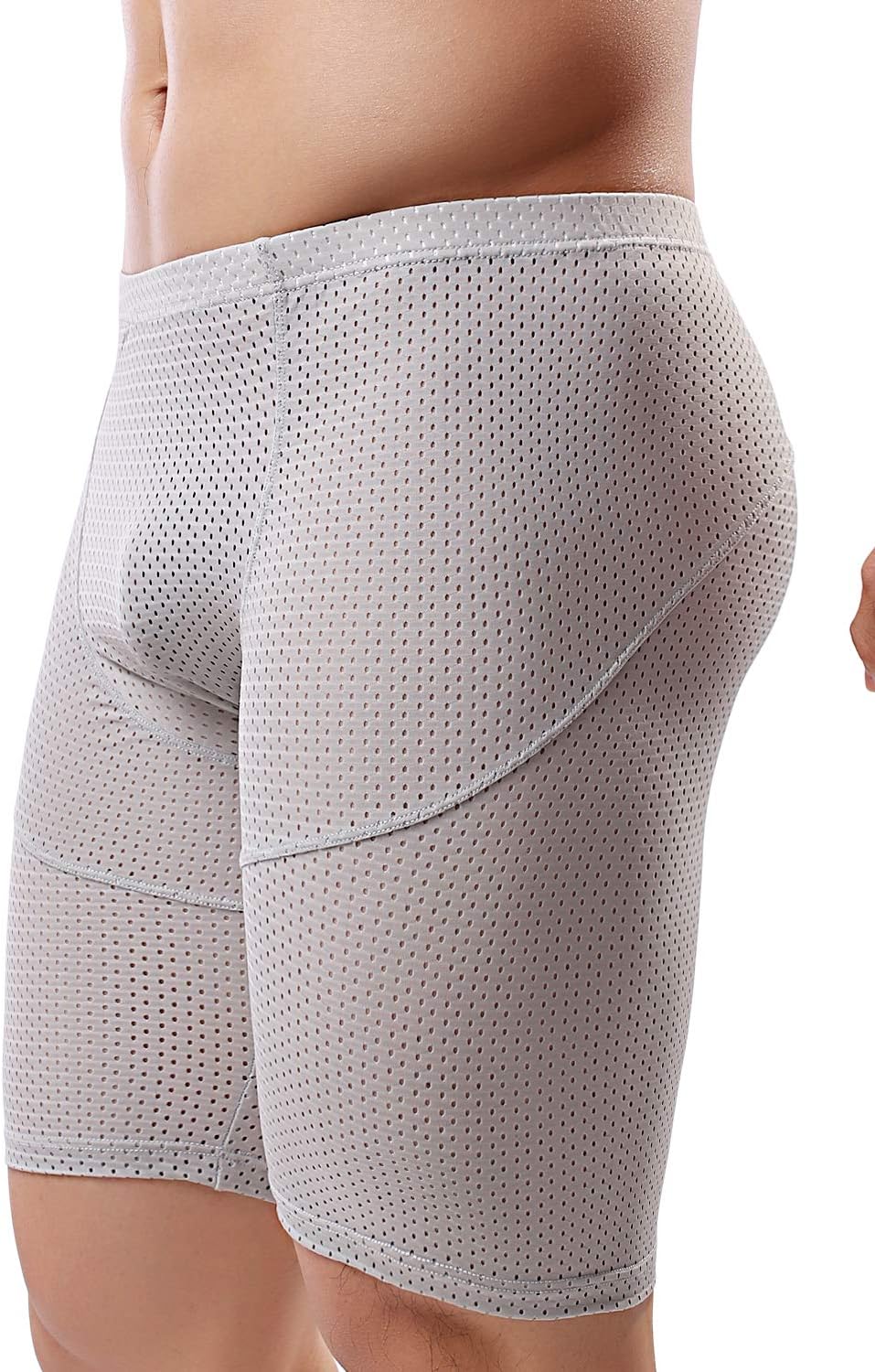 Men's Tight Yoga Mesh Training Bodybuilding Gym Workout Shorts Jammer Swimsuit