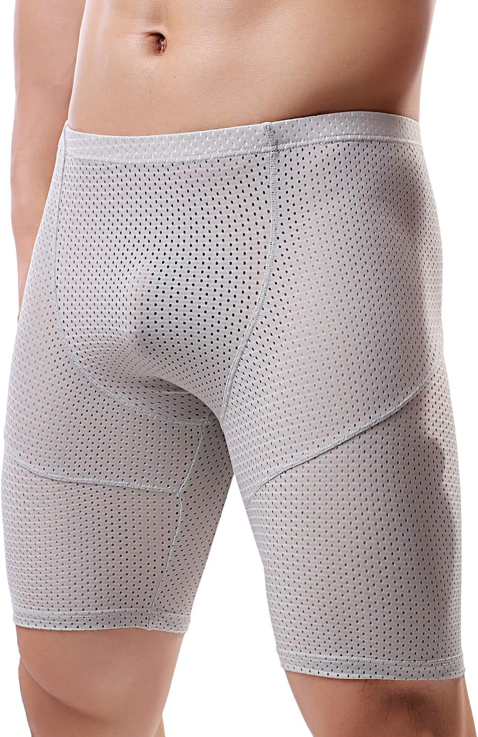 Men's Tight Yoga Mesh Training Bodybuilding Gym Workout Shorts Jammer Swimsuit
