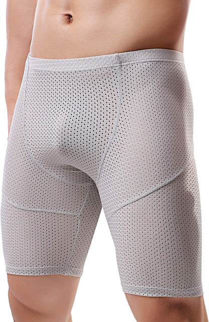 Men's Tight Yoga Mesh Training Bodybuilding Gym Workout Shorts Jammer Swimsuit