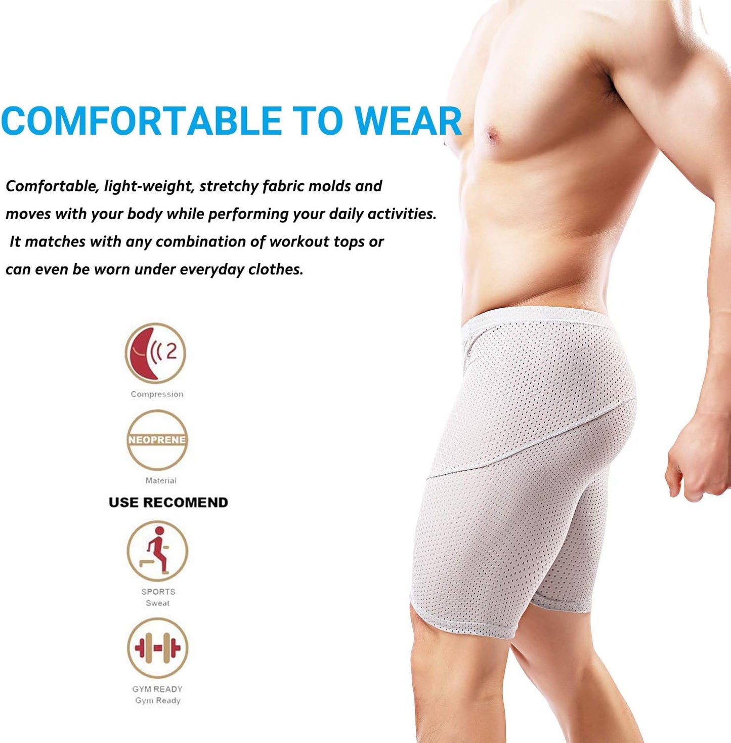 Men's Tight Yoga Mesh Training Bodybuilding Gym Workout Shorts Jammer Swimsuit