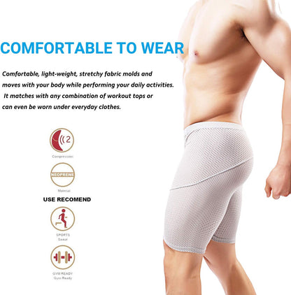 Men's Tight Yoga Mesh Training Bodybuilding Gym Workout Shorts Jammer Swimsuit