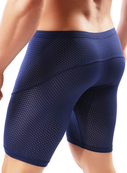 Men's Tight Yoga Mesh Training Bodybuilding Gym Workout Shorts Jammer Swimsuit