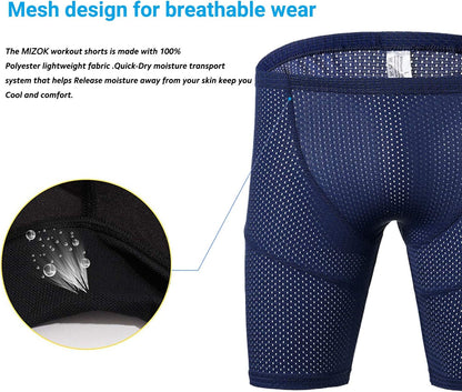 Men's Tight Yoga Mesh Training Bodybuilding Gym Workout Shorts Jammer Swimsuit