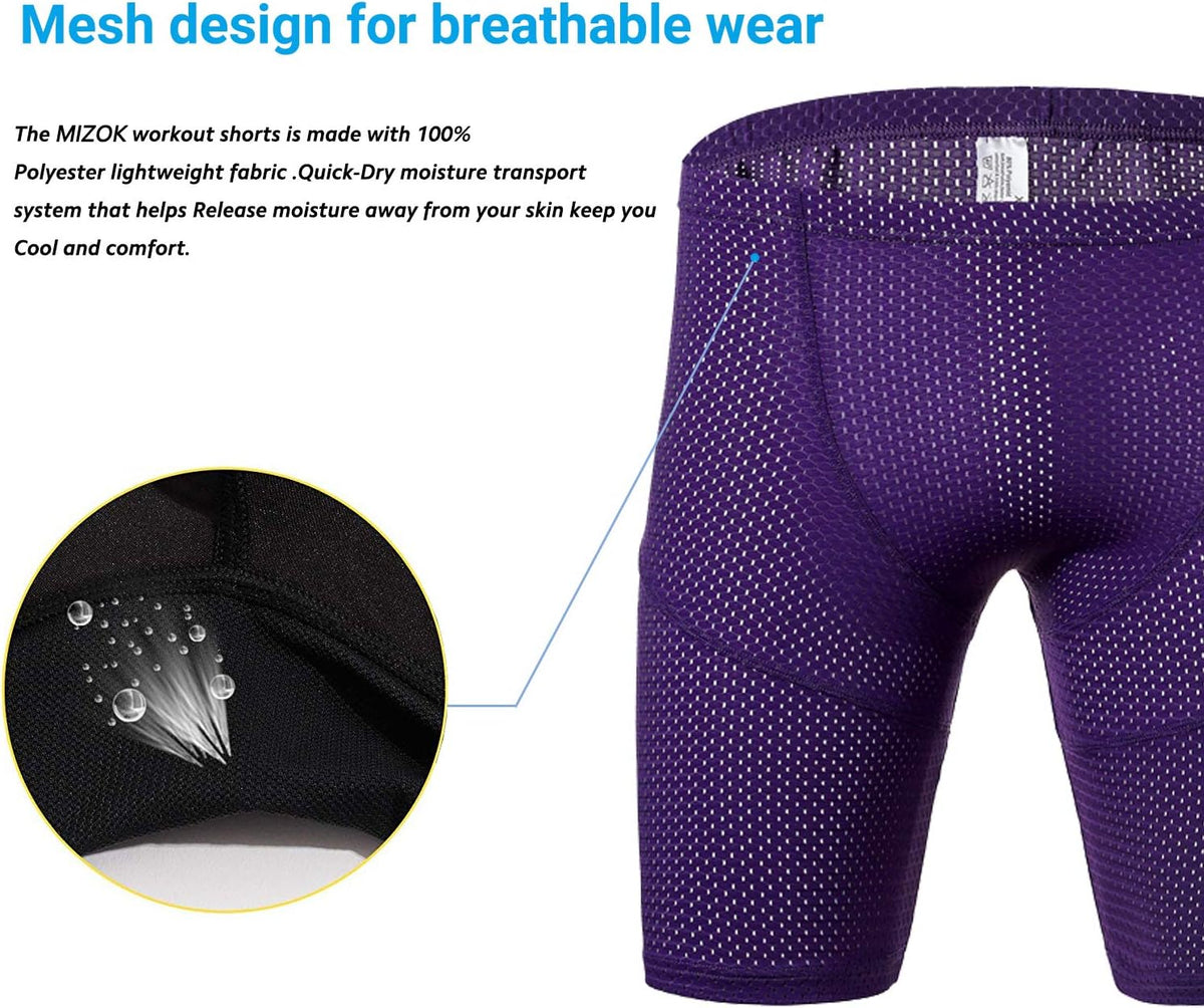 Men's Tight Yoga Mesh Training Bodybuilding Gym Workout Shorts Jammer Swimsuit