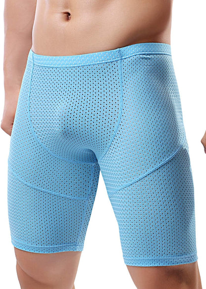 Men's Tight Yoga Mesh Training Bodybuilding Gym Workout Shorts Jammer Swimsuit