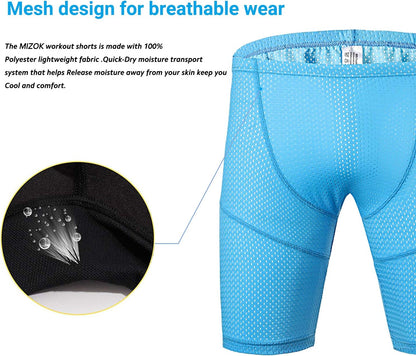 Men's Tight Yoga Mesh Training Bodybuilding Gym Workout Shorts Jammer Swimsuit