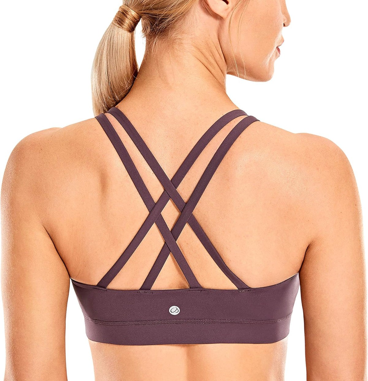Naked Feeling Strappy Sports Bras | Medium Support, Removable Pads, Yoga, Sleek, Scoop Neck, for Women