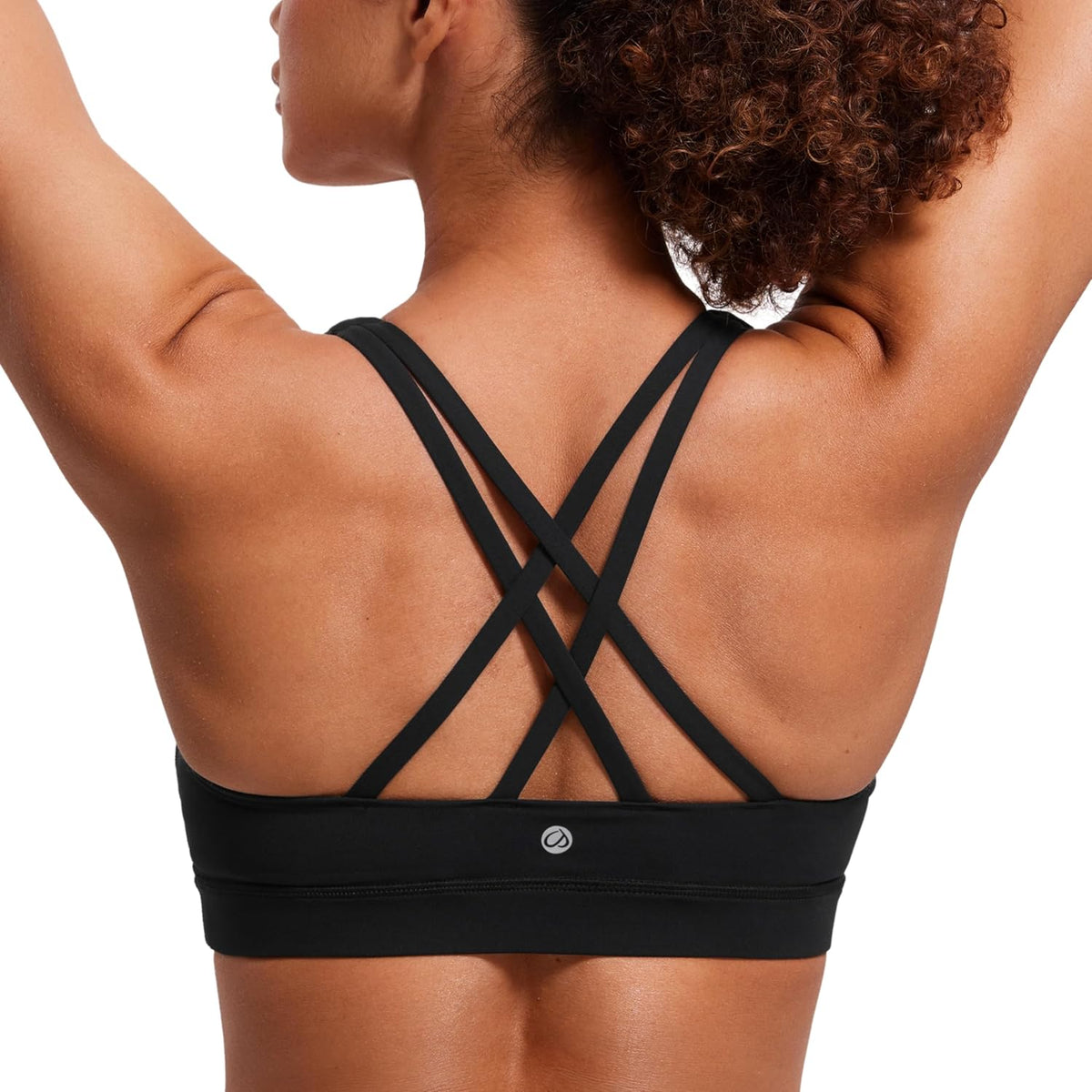 Naked Feeling Strappy Sports Bras | Medium Support, Removable Pads, Yoga, Sleek, Scoop Neck, for Women
