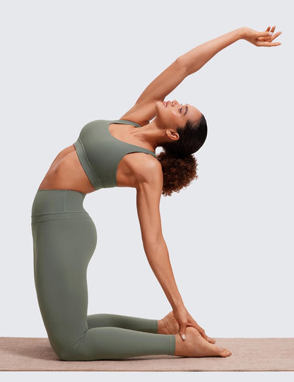 Naked Feeling Strappy Sports Bras | Medium Support, Removable Pads, Yoga, Sleek, Scoop Neck, for Women