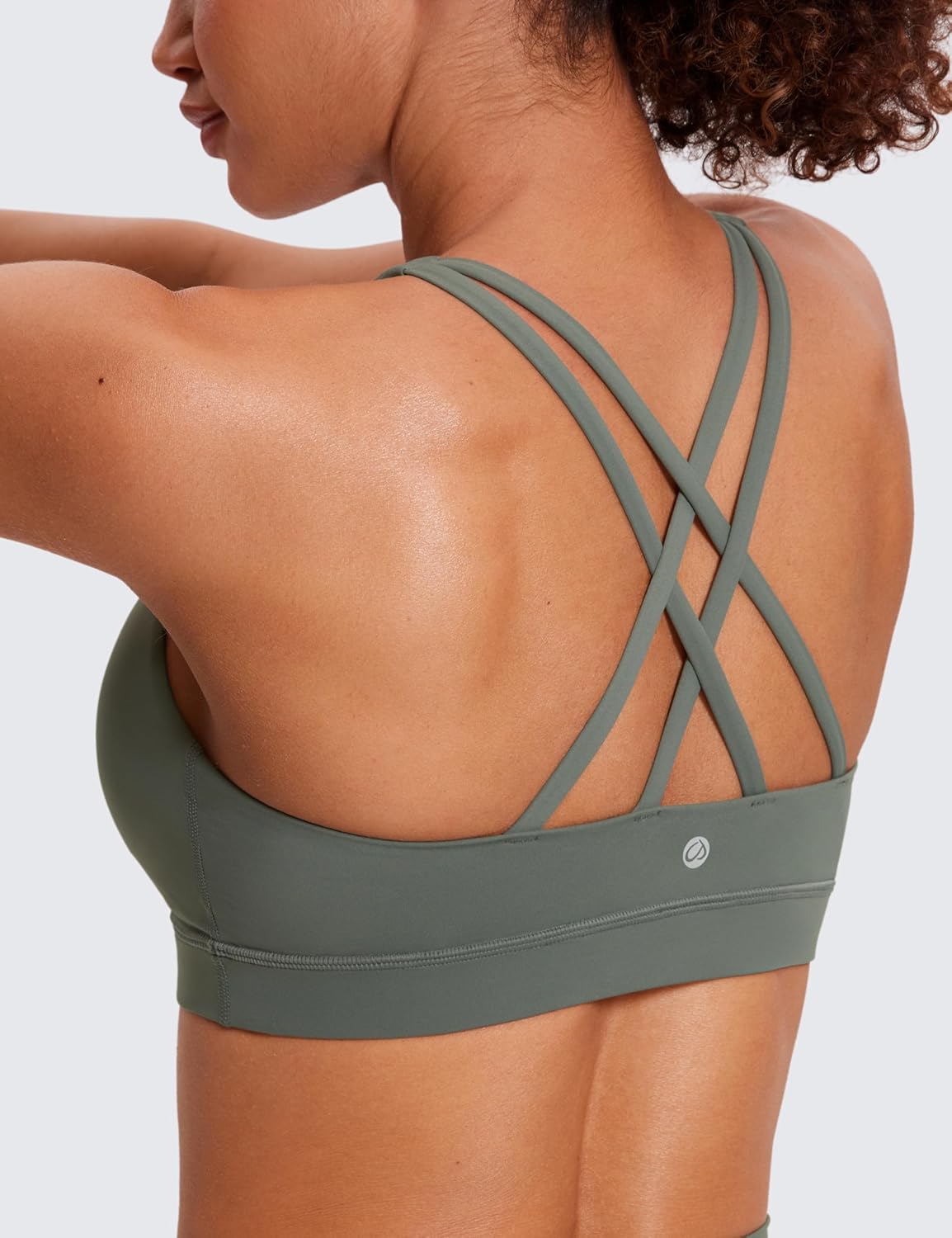 Naked Feeling Strappy Sports Bras | Medium Support, Removable Pads, Yoga, Sleek, Scoop Neck, for Women