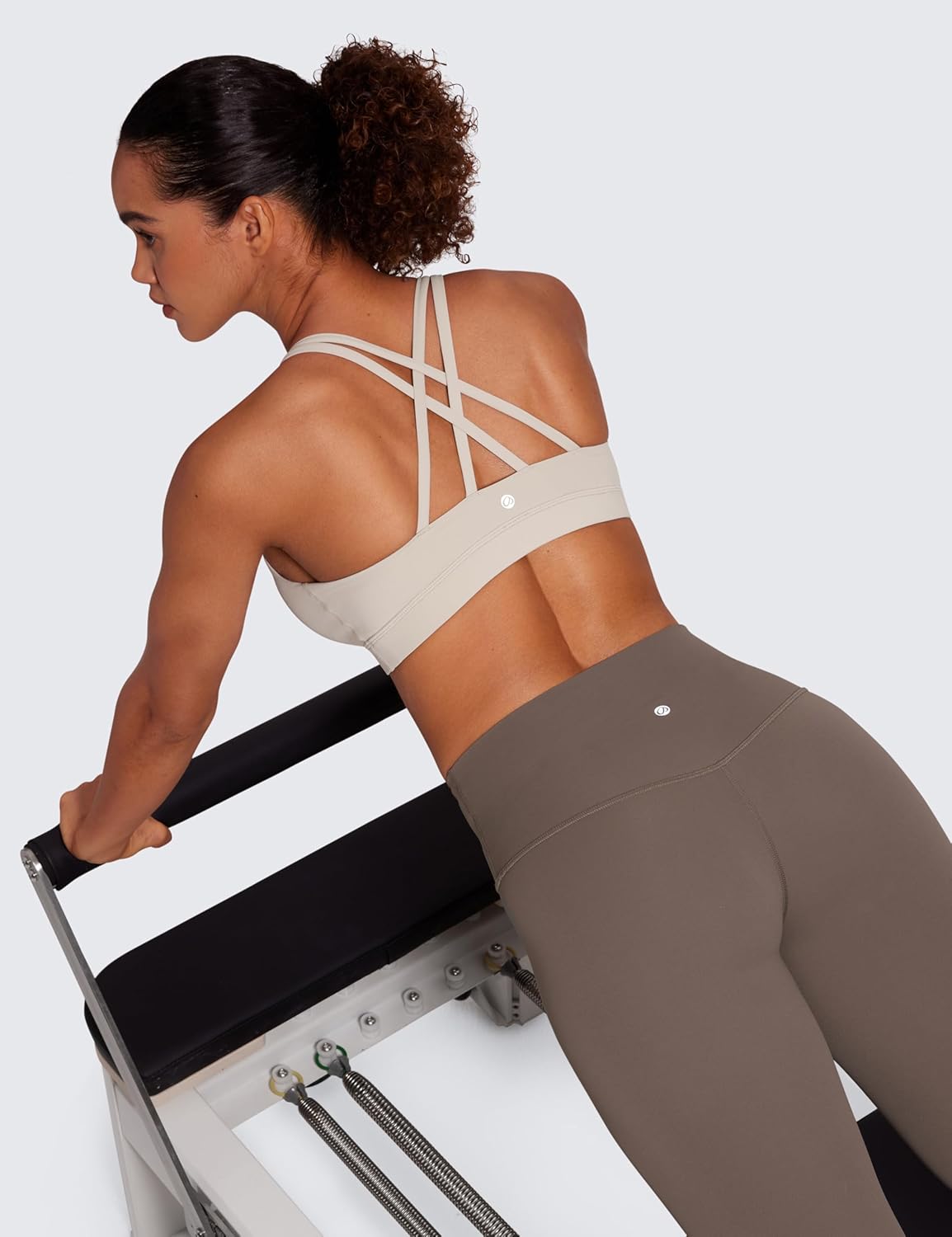 Naked Feeling Strappy Sports Bras | Medium Support, Removable Pads, Yoga, Sleek, Scoop Neck, for Women
