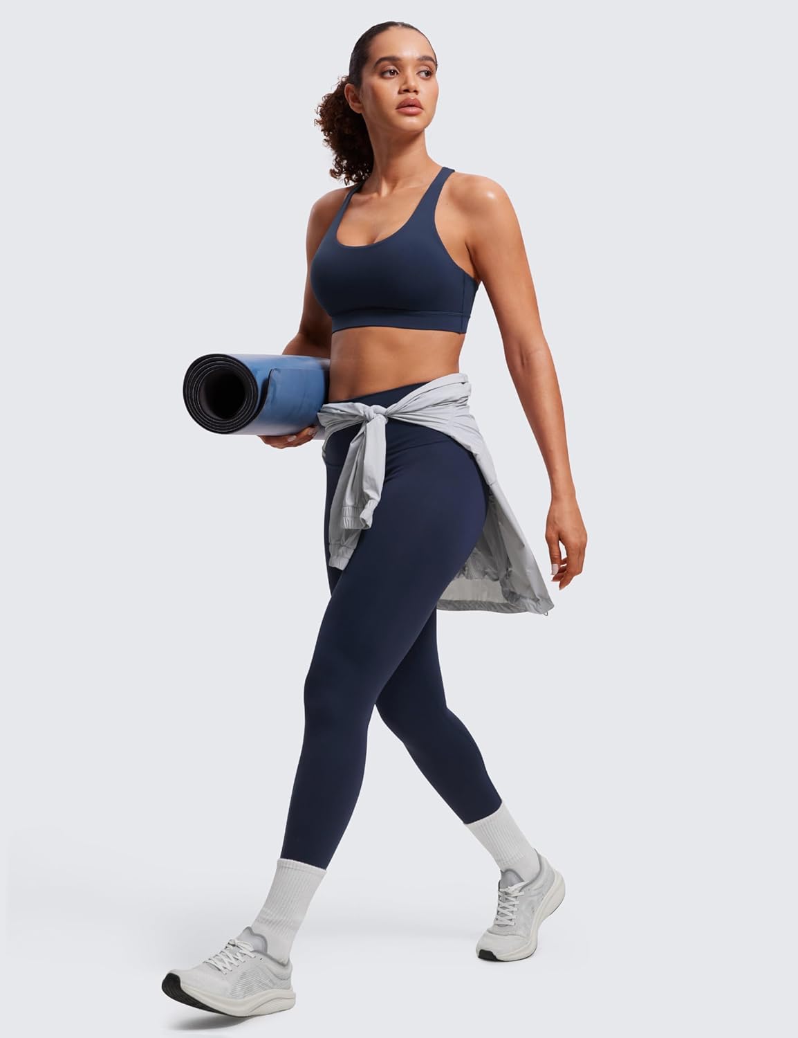 Naked Feeling Strappy Sports Bras | Medium Support, Removable Pads, Yoga, Sleek, Scoop Neck, for Women