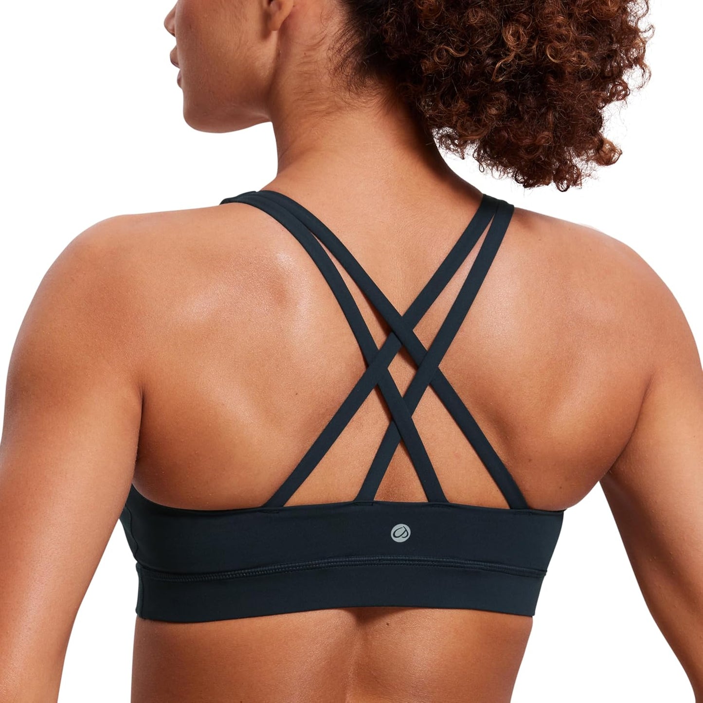 Naked Feeling Strappy Sports Bras | Medium Support, Removable Pads, Yoga, Sleek, Scoop Neck, for Women