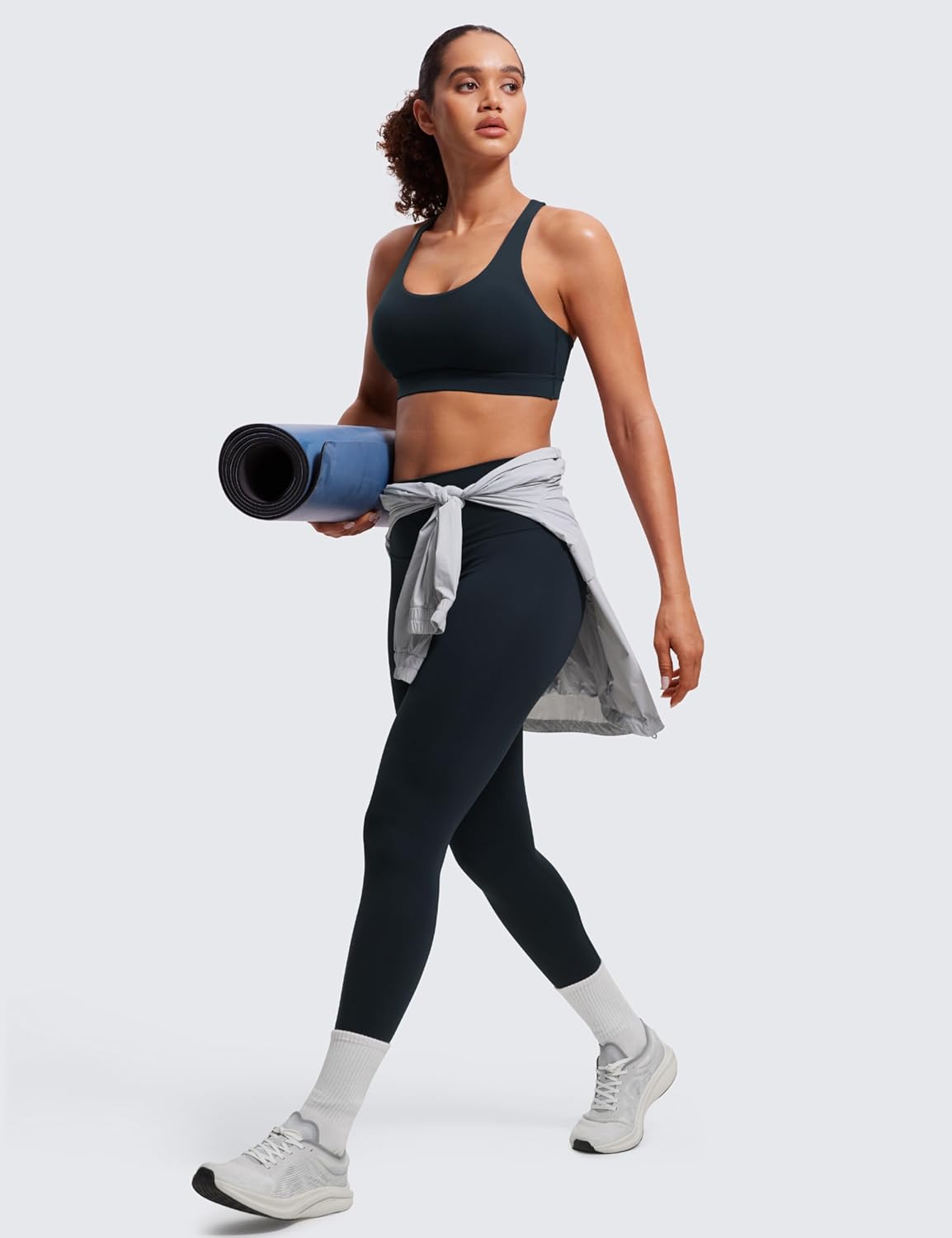 Naked Feeling Strappy Sports Bras | Medium Support, Removable Pads, Yoga, Sleek, Scoop Neck, for Women