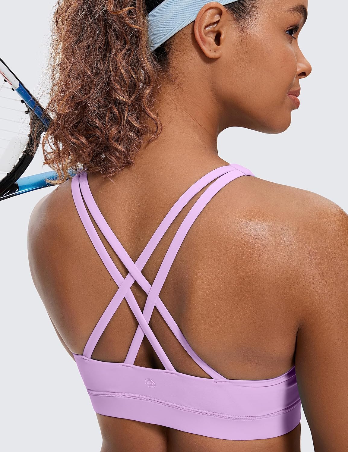 Naked Feeling Strappy Sports Bras | Medium Support, Removable Pads, Yoga, Sleek, Scoop Neck, for Women