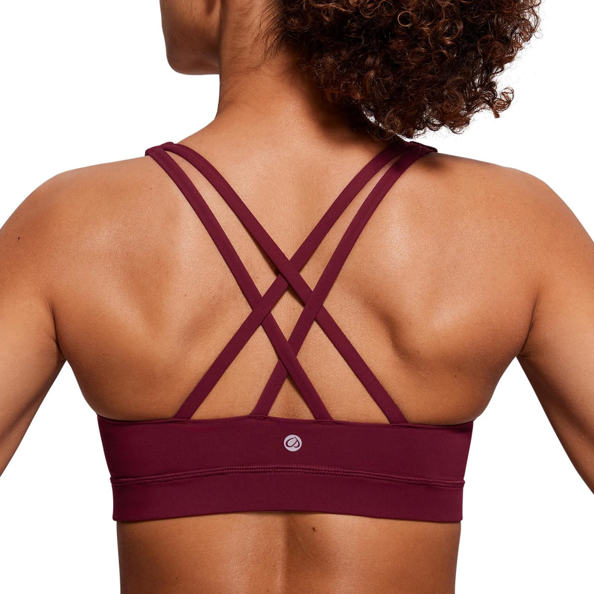 Naked Feeling Strappy Sports Bras | Medium Support, Removable Pads, Yoga, Sleek, Scoop Neck, for Women