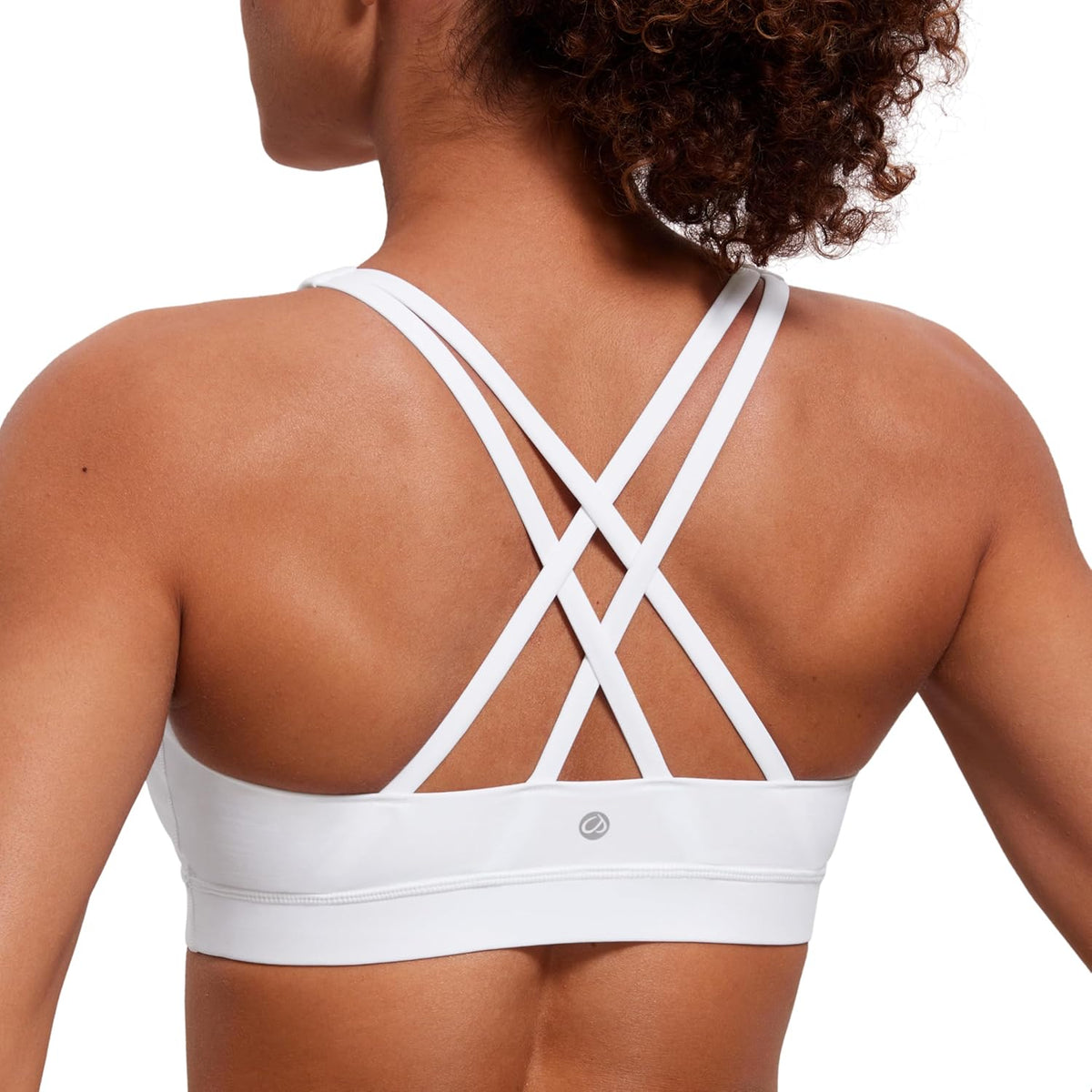 Naked Feeling Strappy Sports Bras | Medium Support, Removable Pads, Yoga, Sleek, Scoop Neck, for Women