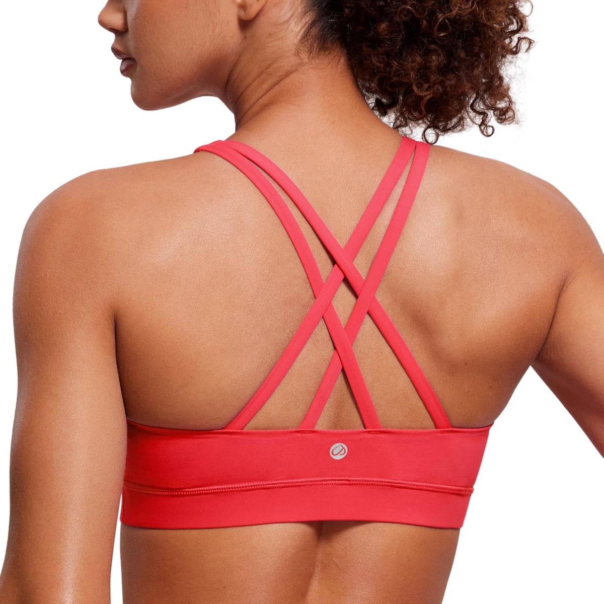 Naked Feeling Strappy Sports Bras | Medium Support, Removable Pads, Yoga, Sleek, Scoop Neck, for Women