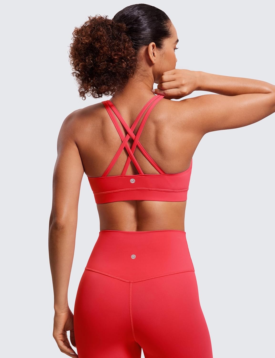 Naked Feeling Strappy Sports Bras | Medium Support, Removable Pads, Yoga, Sleek, Scoop Neck, for Women
