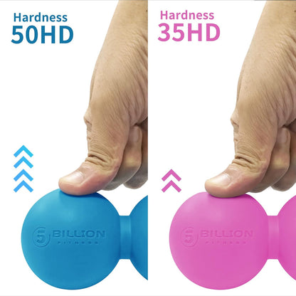 Peanut Massage Ball - Double Lacrosse Massage Ball & Mobility Ball for Physical Therapy - Deep Tissue Massage Tool for Myofascial Release, Muscle Relaxer, Acupoint Massage