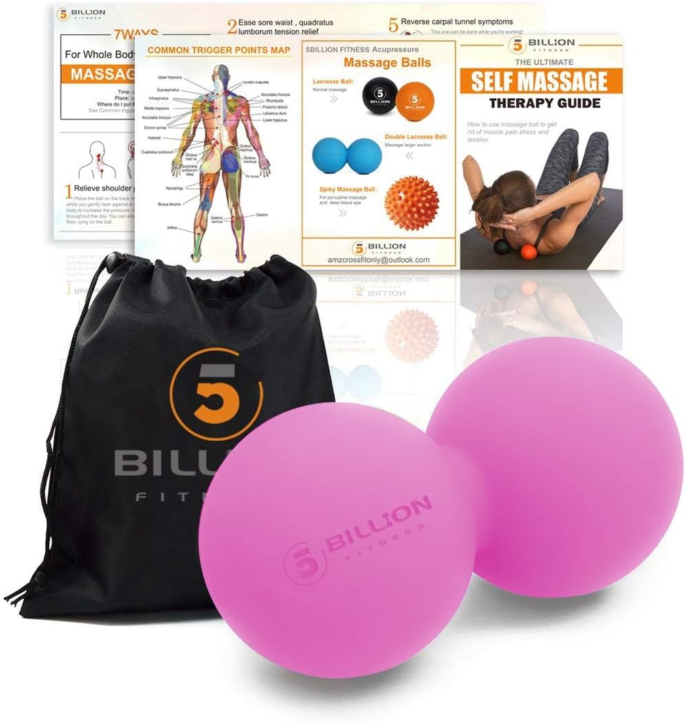 Peanut Massage Ball - Double Lacrosse Massage Ball & Mobility Ball for Physical Therapy - Deep Tissue Massage Tool for Myofascial Release, Muscle Relaxer, Acupoint Massage