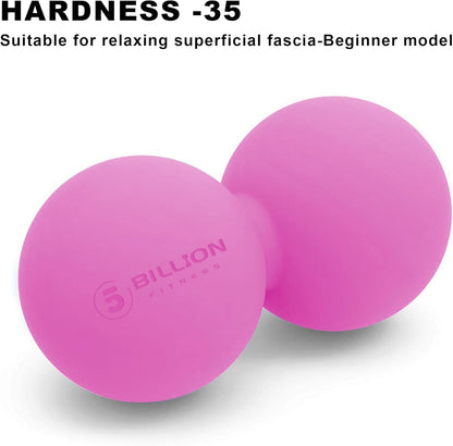 Peanut Massage Ball - Double Lacrosse Massage Ball & Mobility Ball for Physical Therapy - Deep Tissue Massage Tool for Myofascial Release, Muscle Relaxer, Acupoint Massage