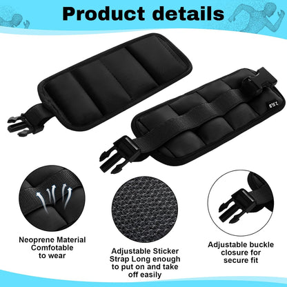 2 Pairs Ankle Wrist Weights for Land or Aquatic Exercise Aqua Cuffs Aqua Aerobics Fitness Bands for Ankle and Wrist Adjustable Weights for Swimming Pool Workout Equipment