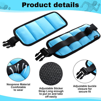 2 Pairs Ankle Wrist Weights for Land or Aquatic Exercise Aqua Cuffs Aqua Aerobics Fitness Bands for Ankle and Wrist Adjustable Weights for Swimming Pool Workout Equipment