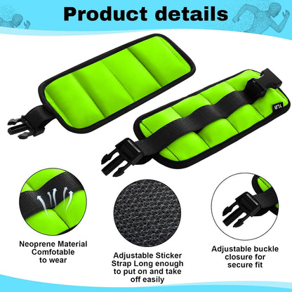 2 Pairs Ankle Wrist Weights for Land or Aquatic Exercise Aqua Cuffs Aqua Aerobics Fitness Bands for Ankle and Wrist Adjustable Weights for Swimming Pool Workout Equipment