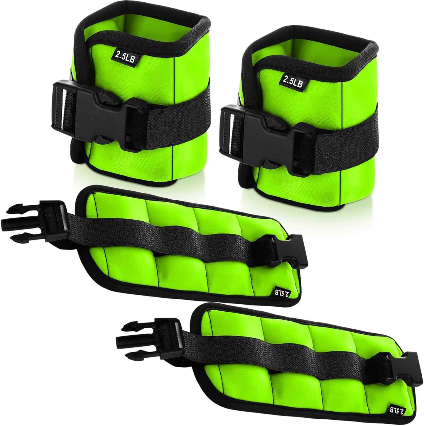 2 Pairs Ankle Wrist Weights for Land or Aquatic Exercise Aqua Cuffs Aqua Aerobics Fitness Bands for Ankle and Wrist Adjustable Weights for Swimming Pool Workout Equipment