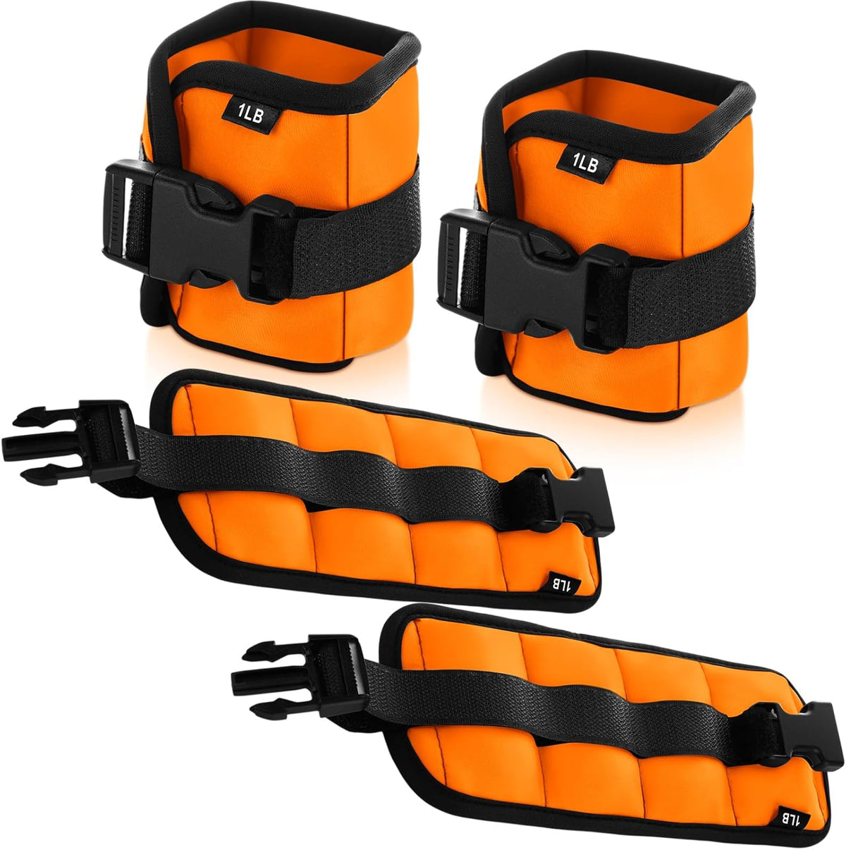 2 Pairs Ankle Wrist Weights for Land or Aquatic Exercise Aqua Cuffs Aqua Aerobics Fitness Bands for Ankle and Wrist Adjustable Weights for Swimming Pool Workout Equipment