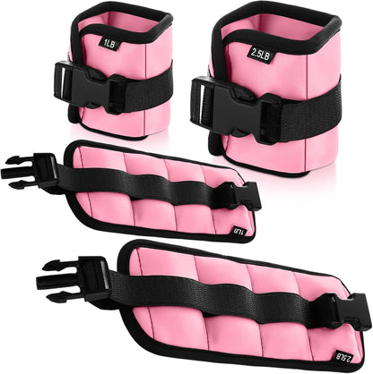 2 Pairs Ankle Wrist Weights for Land or Aquatic Exercise Aqua Cuffs Aqua Aerobics Fitness Bands for Ankle and Wrist Adjustable Weights for Swimming Pool Workout Equipment