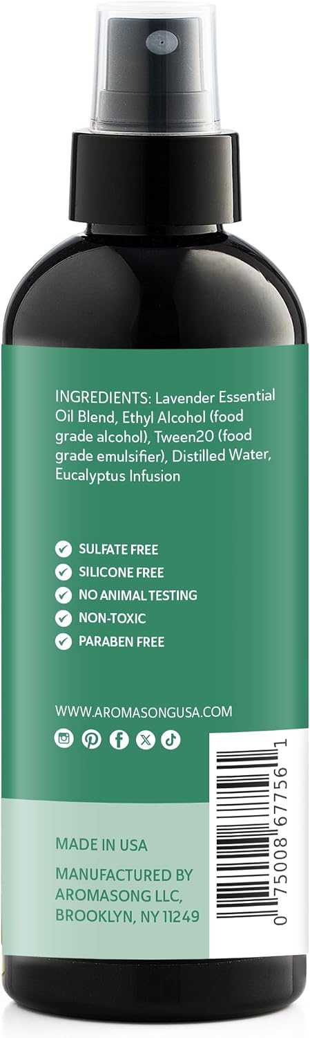 All-Natural Extra Strength Lavender Spray for Sleep - Room & Linen Spray for Pillows and Sheets 4 Fl Oz.