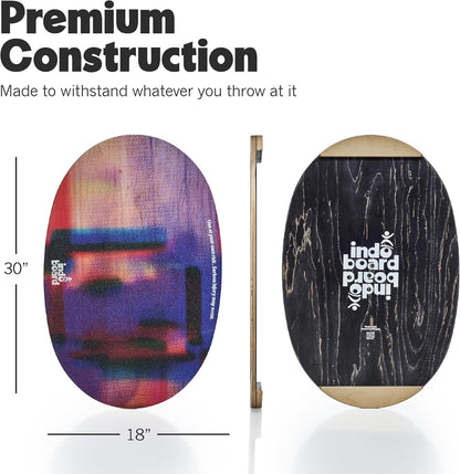 The Original - Balance Board Trainer for Core Strength, Stability & Athletic Performance - Surfing, Skateboarding, Snowboarding, Yoga, Physical Therapy & More. Includes Board and Roller.