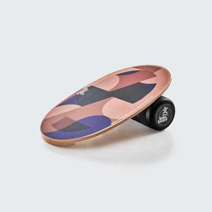 The Original - Balance Board Trainer for Core Strength, Stability & Athletic Performance - Surfing, Skateboarding, Snowboarding, Yoga, Physical Therapy & More. Includes Board and Roller.