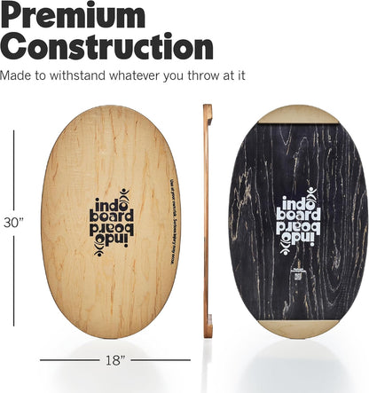 The Original - Balance Board Trainer for Core Strength, Stability & Athletic Performance - Surfing, Skateboarding, Snowboarding, Yoga, Physical Therapy & More. Includes Board and Roller.