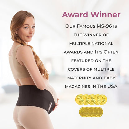 Made in USA Pregnancy Belly Band, Soft & Breathable Maternity Belly Band – Pregnancy Belt for Back, Pelvic & Waist