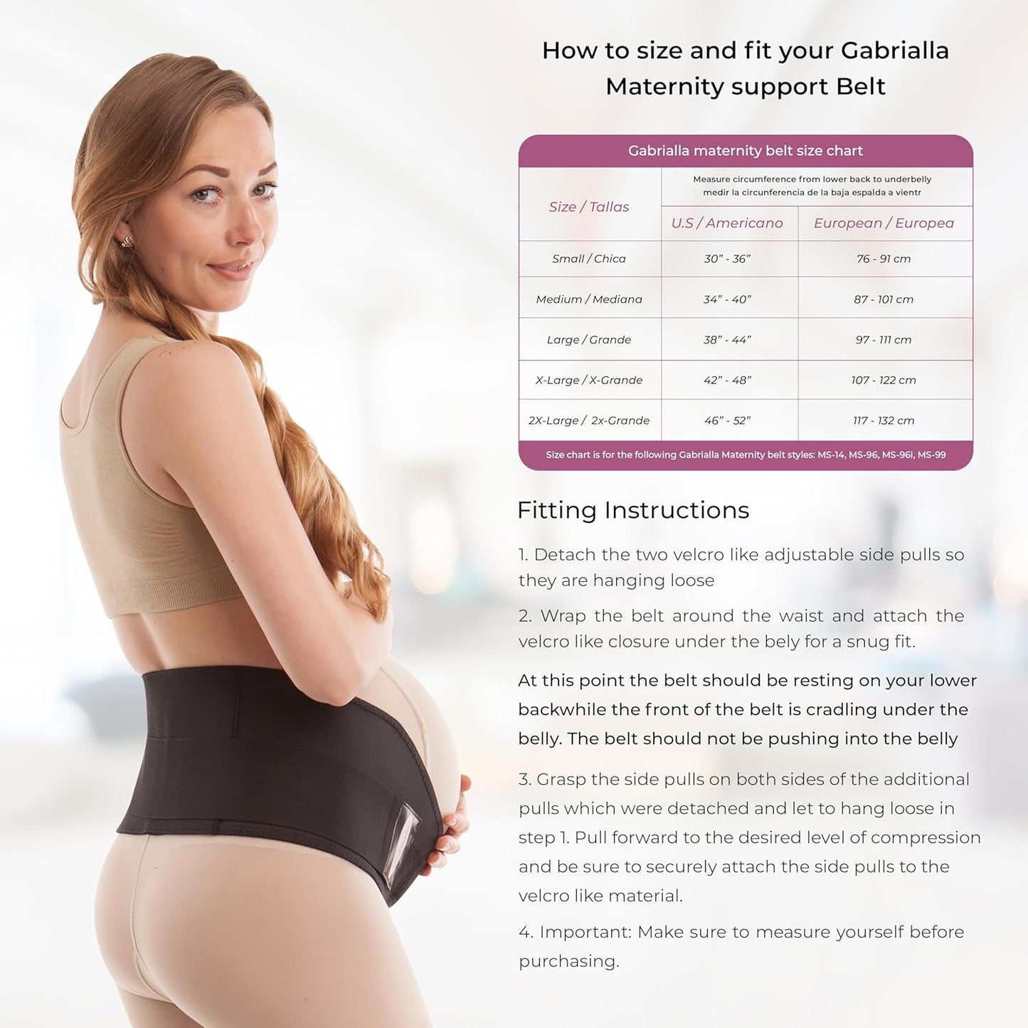 Made in USA Pregnancy Belly Band, Soft & Breathable Maternity Belly Band – Pregnancy Belt for Back, Pelvic & Waist