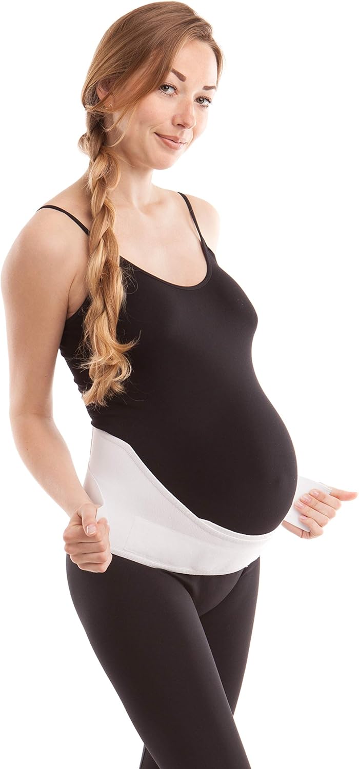 Made in USA Pregnancy Belly Band, Soft & Breathable Maternity Belly Band – Pregnancy Belt for Back, Pelvic & Waist