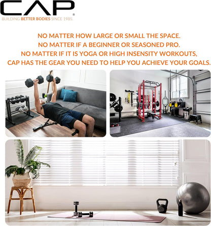 Rubber Coated Dumbbell Weights, Free Weights for Home Gym Strength Training, Anti-Roll Hex Dumbbells with Black, Chrome & Comfort Grip Handles, Singles