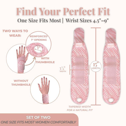 Carpal Tunnel Wrist Brace Left Hand, Right Hand for Women, Day or Night Compression Wrist Support Brace for Fitness, Keyboard Use, or Overnight Support, 2 Pack, Purple Tie Dye Print