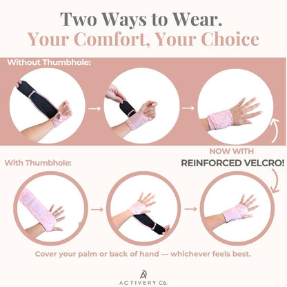 Carpal Tunnel Wrist Brace Left Hand, Right Hand for Women, Day or Night Compression Wrist Support Brace for Fitness, Keyboard Use, or Overnight Support, 2 Pack, Purple Tie Dye Print