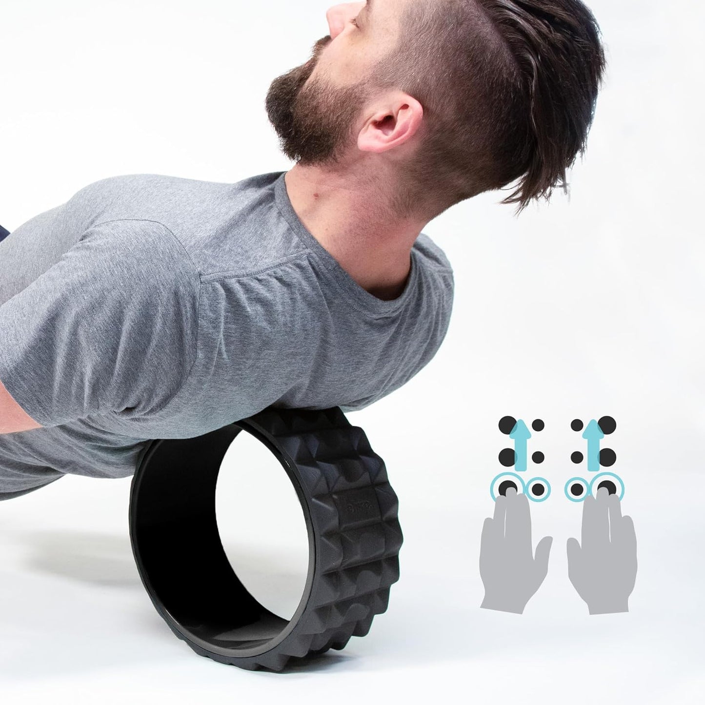 Wheel XR 3-Pack Foam Roller Set, Back & Neck Pain, 10/6/4" Black
