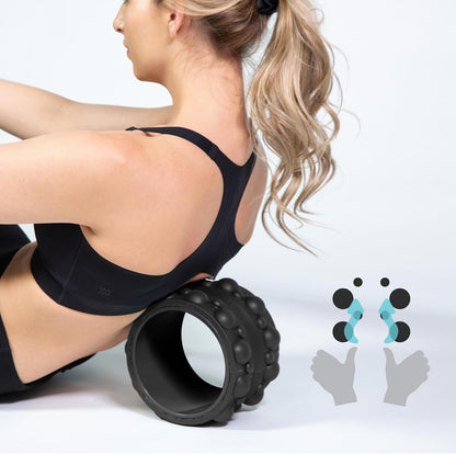 Wheel XR 3-Pack Foam Roller Set, Back & Neck Pain, 10/6/4" Black