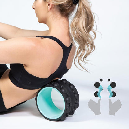 Wheel XR 3-Pack Foam Roller Set, Back & Neck Pain, 10/6/4" Black